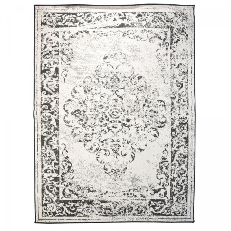 Tapis extérieur, kilim reversible EX1 med 60x110 noir