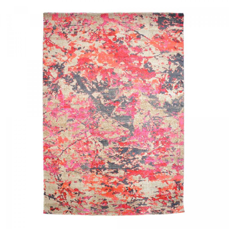 Tapis extérieur kilim 120x170 rouge et orange rectangle