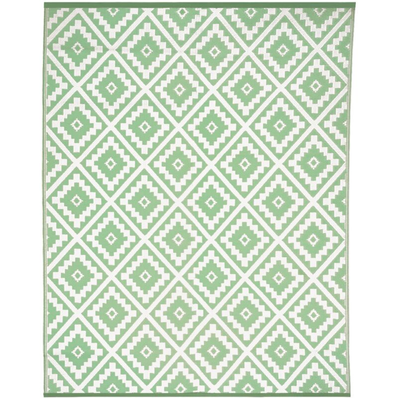 Idmarket - Tapis extérieur bahamas vert sauge 270 x 370 cm