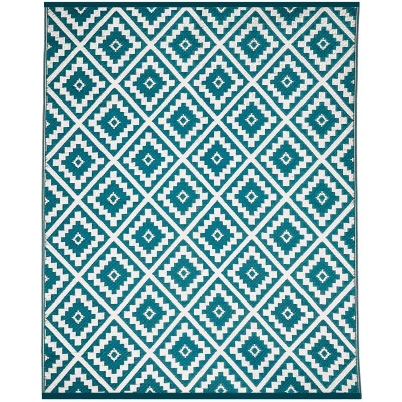 Idmarket – Tapis extérieur bleu canard 270 x 470 cm – 100%