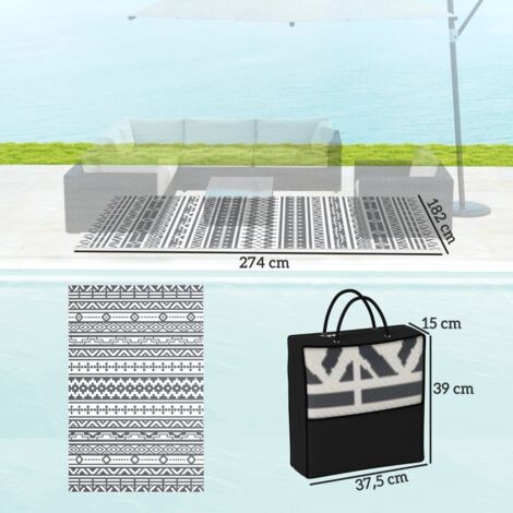 Tapis extérieur bohème imperméable, déco jardin salon extérieur