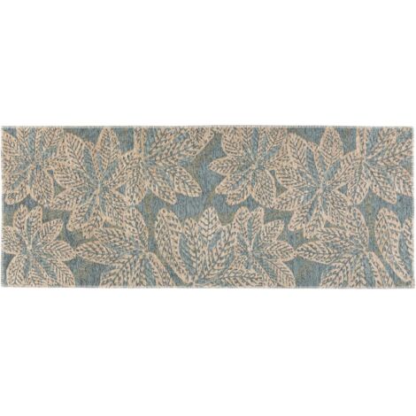 Tapis extérieur en polypropylène recyclé Ariane acier 80 x 200 cm
