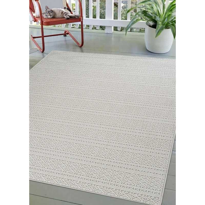 Toutapis - Tapis extérieur et intérieur ethnique crème toulon 91