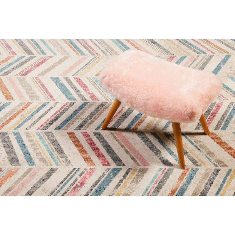 Esprit - Tapis extérieur et intérieur motif géométrique Cabana Beige 120x170