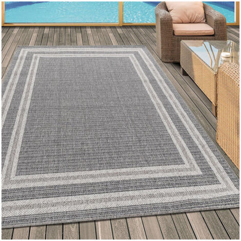Tapis extérieur et intérieur plat Ruba Gris 140x200