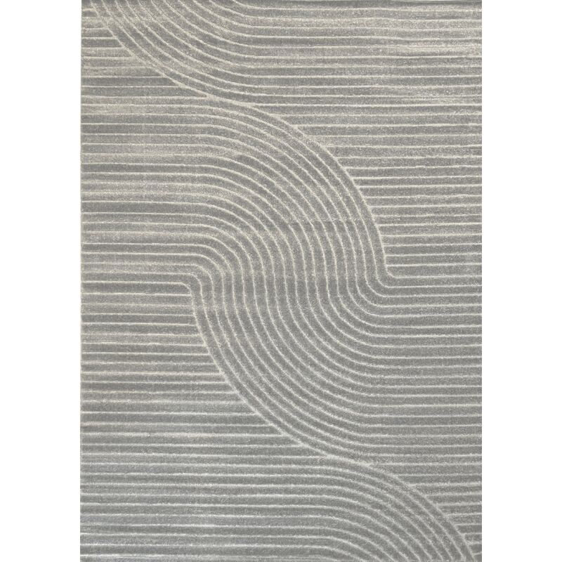 Toutapis - Tapis extérieur intérieur arc alanya 33 - Gris, rectangle, 80x150 cm