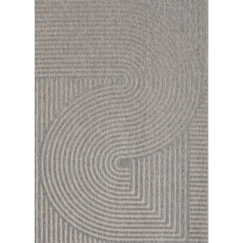 Toutapis - Tapis extérieur intérieur effet jute arc gris bodrum 27 facile d'entretien 80x150