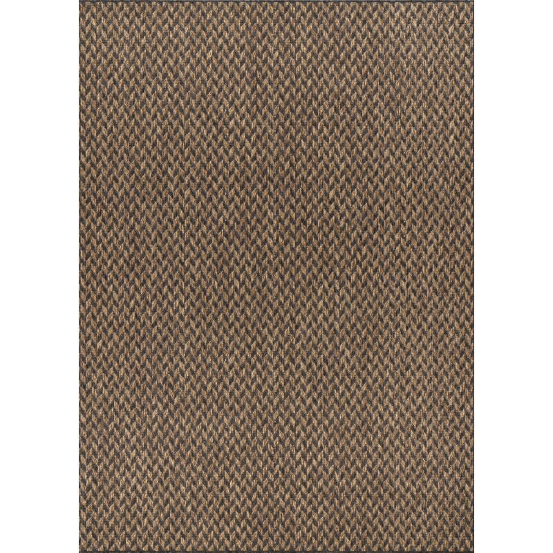Toutapis - Tapis extérieur intérieur effet jute bicolore beige noir caracas 27 facile d'entretien 200x290