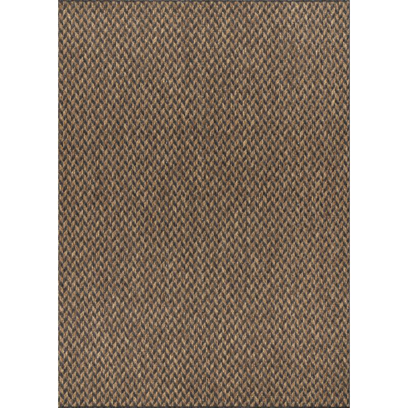 Toutapis - Tapis extérieur intérieur effet jute bicolore beige noir caracas 27 facile d'entretien 120x170