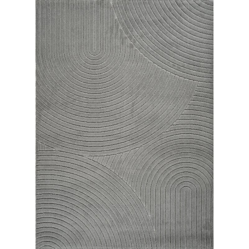 Toutapis - Tapis extérieur intérieur tokyo 02 - Gris, rectangle, 80x150 cm