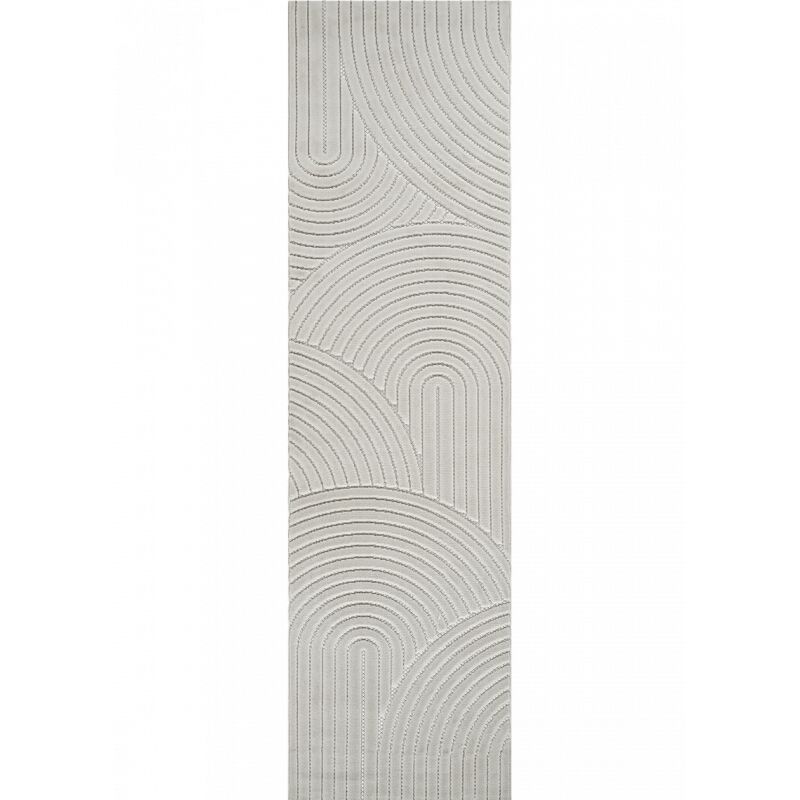Toutapis - Tapis extérieur intérieur tokyo 02 - Crème, rectangle, 80x300 cm