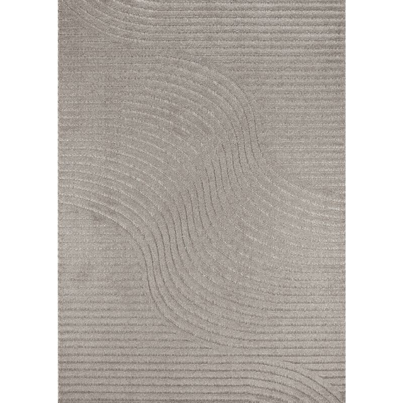Toutapis - Tapis extérieur intérieur taupe arc tokyo 01 facile d'entretien 80x150 cm