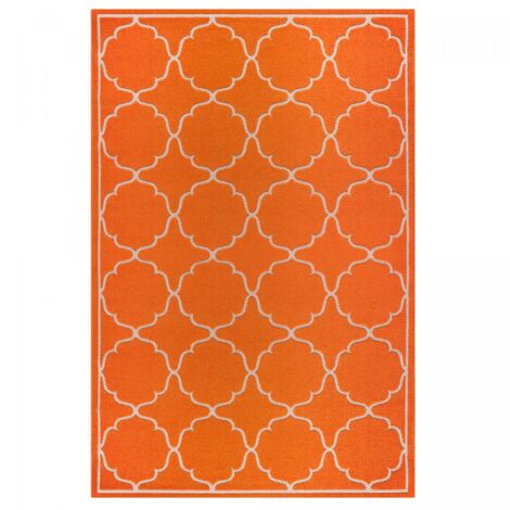 Tapis extérieur kilim 80x150 orange rectangle KUMA