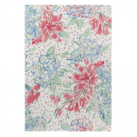 Tapis extérieur kilim fait main 250x350 rouge et vert rectangle