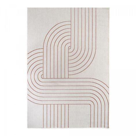 Tapis extérieur, kilim reversible BB REVERSIBLE 160x230 terracota et crème