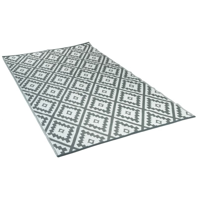 Tapis extérieur rectangulaire réversible Gris 180 x 280 - Gris