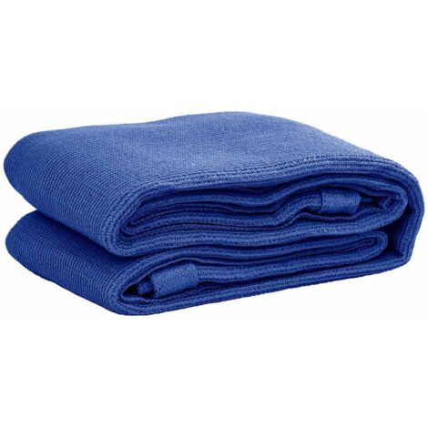 Tapis extérieur Tapis de tente Tapis de Camping 400x400 cm Bleu PEHD 47507