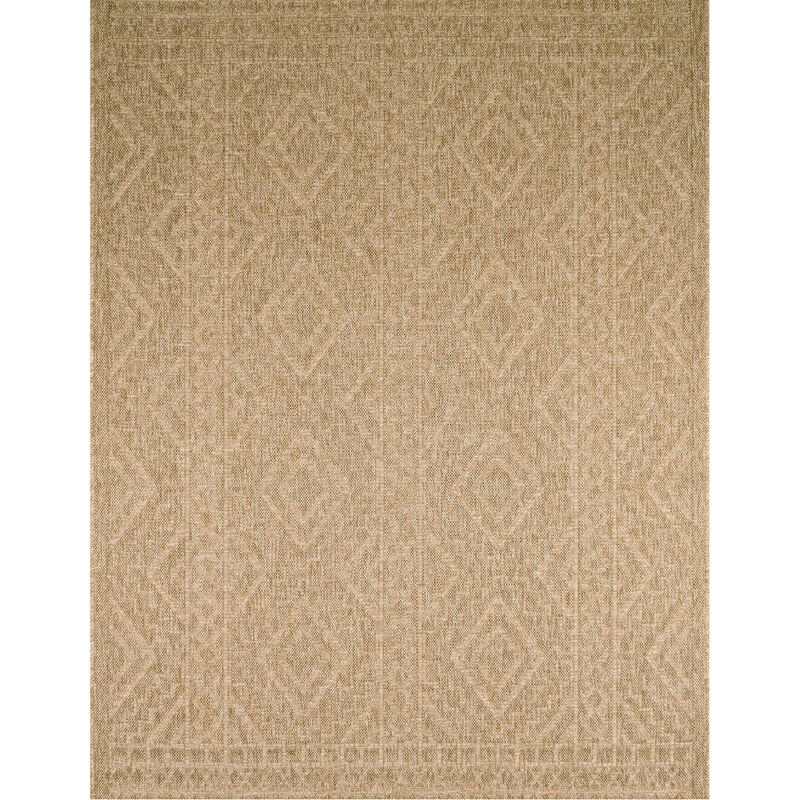 Tapis extérieur - 60x90cm - naturel - 100% polypropylène résistant aux UV - 1400 gr/m² - LUANA