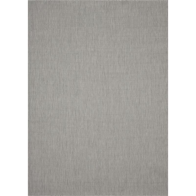 Tapis extérieur intérieur tissé uni BAHAMAS 548 - Gris, rectangle, 140x200 cm