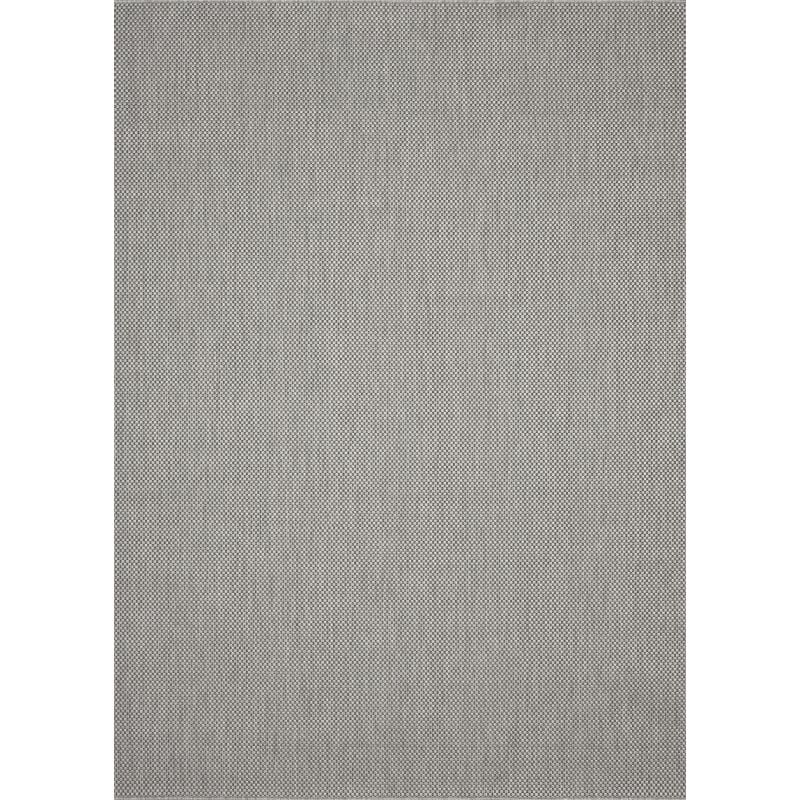Toutapis - Tapis extérieur intérieur tissé uni bahamas 548 - Gris, rectangle, 160x230 cm