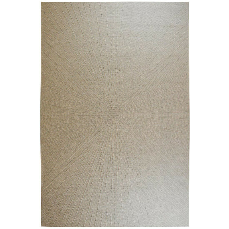 Deladeco - Tapis extérieur et intérieur moderne Migo Ecru 194x290 - Ecru