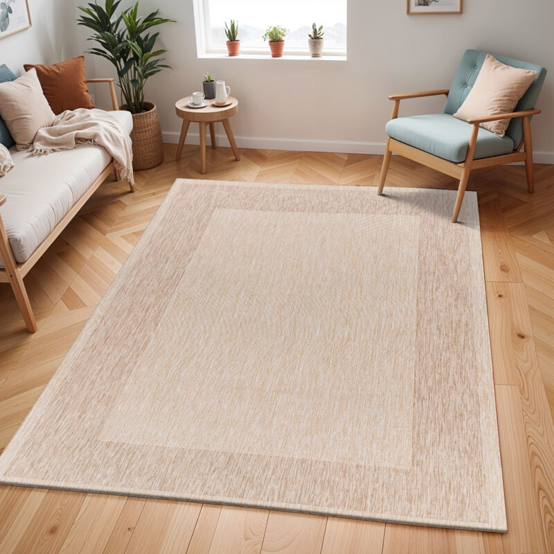 Surya - Tapis d'Extérieur/Intérieur Aspect Jute Beige/Ivoire 200x275 cm