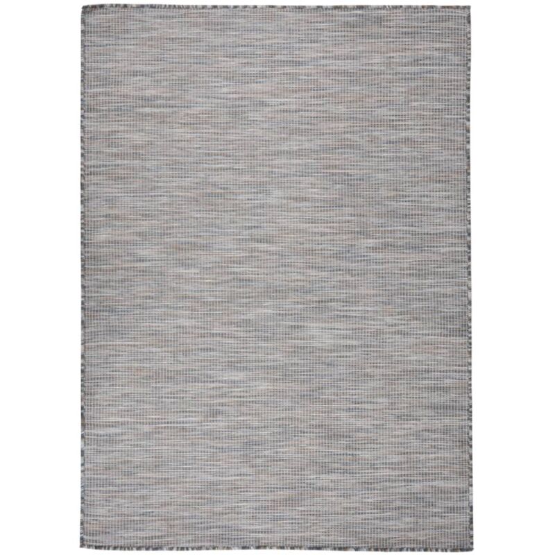 Bonnevie - Tapis extérieur à tissage plat Terrasse Salon Cuisine - Tapis de jardin 200x280 cm Marron et noir BV292781