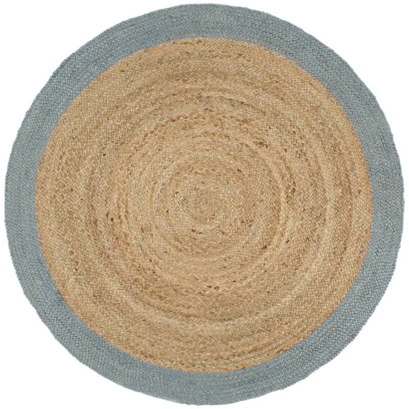 Vidaxl - Tapis fait à la main Jute avec bord vert olive 210 cm