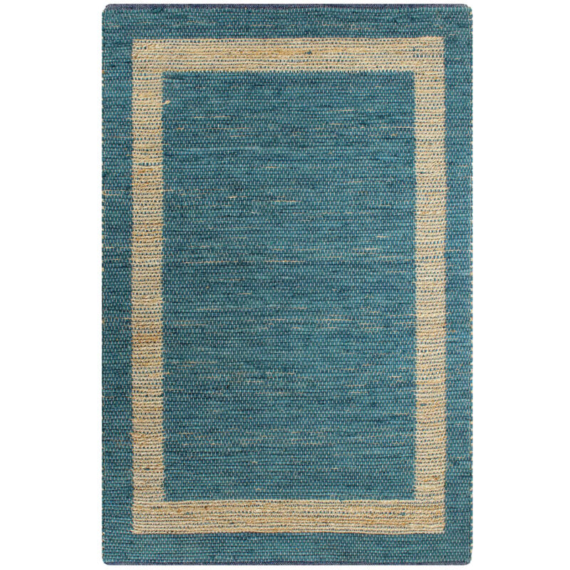 Tapis fait à la main jute bleu 160x230 cm vidaXL