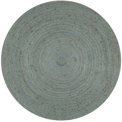 Tapis fait à la main Jute Rond 120cm Vert olive
