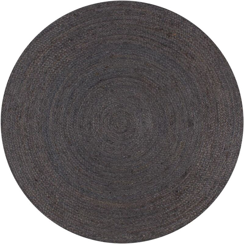 Vidaxl - Tapis fait à la main Jute Rond 150 cm Gris foncé
