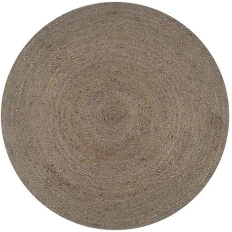 Tapis fait à la main Jute Rond 150cm Gris