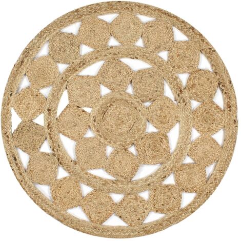 Tapis Fait à la Main Jute Tressée Carpette Moquette Salon Multi-taille vidaXL