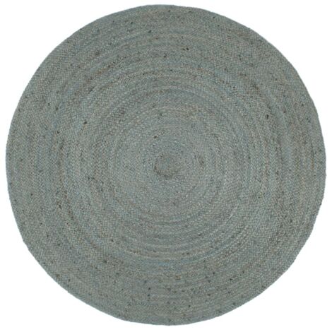 Tapis fait à la main Jute，Tapis de Salon，Cuisine，Bureau Rond 210 cm Vert olive DVNEI933471