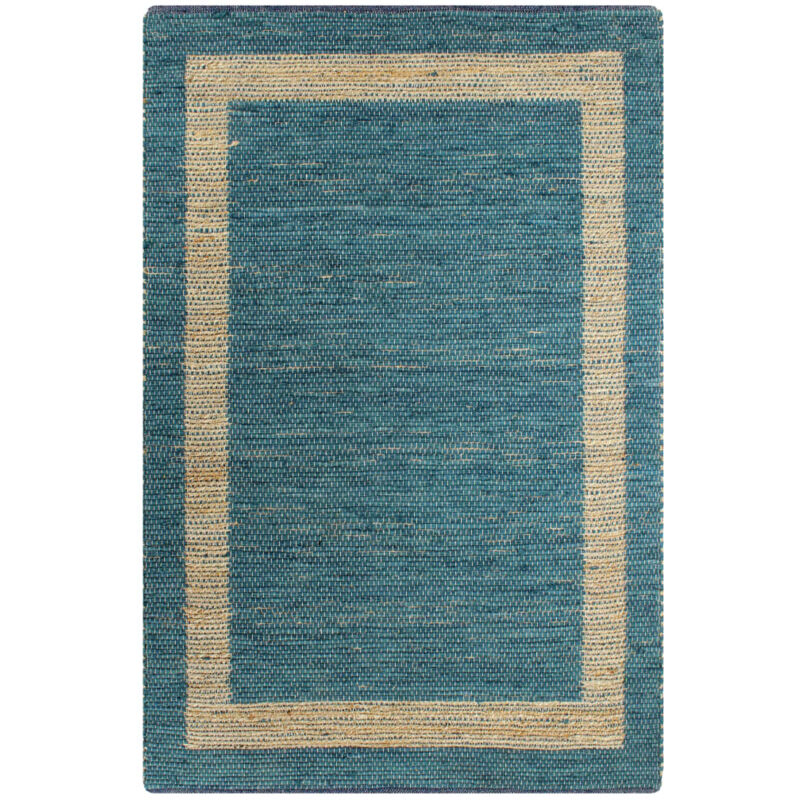 Maison Chic - Tapis fait à la main Tapis de salon Tapis d'entrée Jute Bleu 160x230 cm 52758