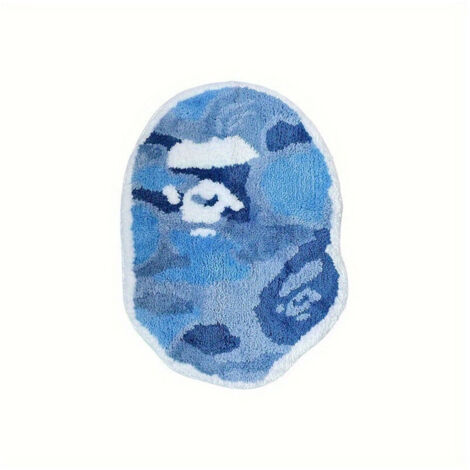Tapis fait main camouflage poudre rouge 50x80 cm, tissé antidérapant, déco streetwear hype