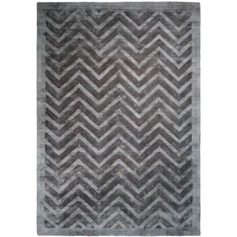 Tapis fait main prestige 410 gris anthracite - 80 x 150 cm