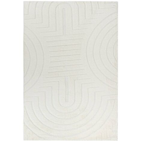Tapis fausse fourrure Arka ivoire 90x60cm - Atmosphera créateur d'intérieur