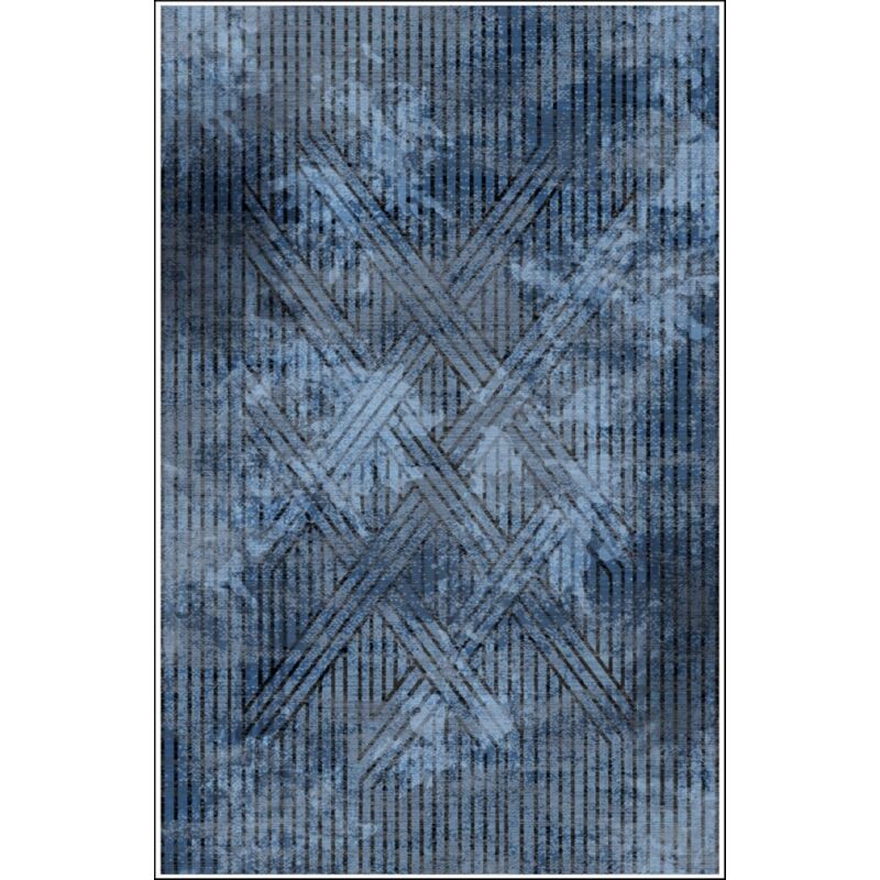 Tapis FISUN Bleu Dimensions - 160x230 – Qualité supérieure pour Maison, Appartement, Bureau – Style élégant et durable – Confort optimal, facile à