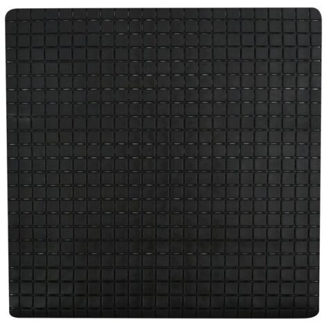 Tapis Fond de douche antidérapant Caoutchouc QUADRO 54x54cm Noir MSV