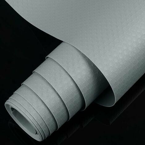 Tapis Fond de Tiroir, Gris Antiderapant Non-adhésif DIY, Tapis de Refrigerateur Placard Etagere Frigo, EVA Plastique Protection pour Sous Evier Cuisine 0.45×1.5m WHWY