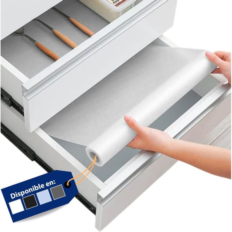 4x Tapis Fond Tiroir 30x150cm, Antidérapant, Cuisine/Frigo/Placard/Meuble, Protection Intérieur