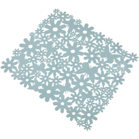 1001KDO Tapis fond d'evier 26 x 30 cm bleu givre