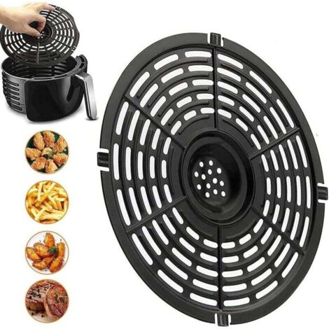 Tapis Friteuse à Air Réutilisables, Tapis Cuisson Friteuse à Air, Air Fryer Poêle Grill, Grille de Rechange Friteuse à Air avec Revêtement Antiadhésif pour Cuire Grillades, Viande, Légumes, No