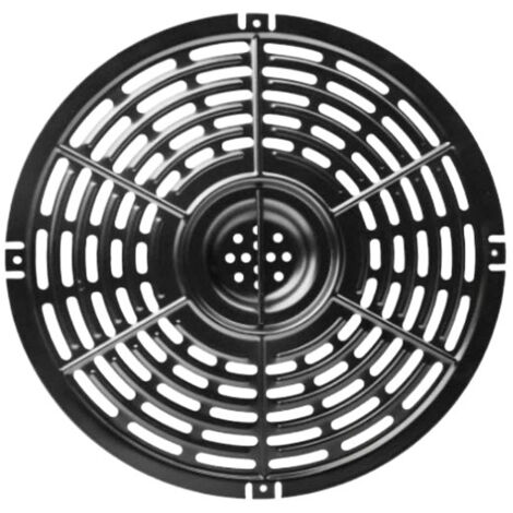 Tapis Friteuse à Air Réutilisables, Tapis Cuisson Friteuse à Air, Air Fryer Poêle Grill, Grille de Rechange Friteuse à Air avec Revêtement Antiadhésif pour Cuire Grillades,Noir, Rond,20cm