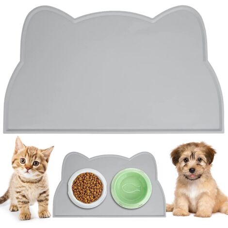 tapis Gamelle Chat Et Chien, Tapis Silicone Antidrapant Impermable Pour Gamelle Chat, Tapis Gamelle Chien, Tapis D'alimentation Avec Surlevs Rebor