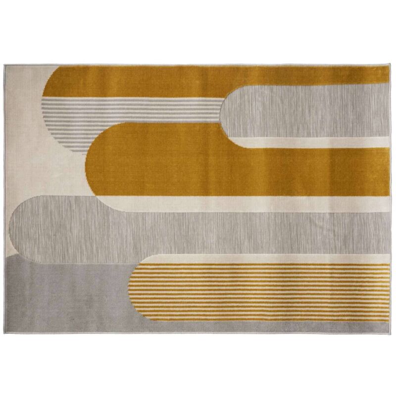 Tapis géométrique en relief