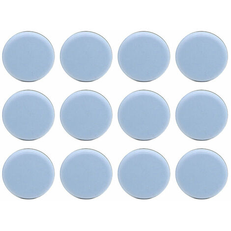 Tapis glissant pour meubles Tapis de pieds pour tables et chaises Facile à déplacer Tapis de protection des coins de table Tapis protecteur de sol auto-adhésif - Rond, 3cm de diamètre, 12pcs