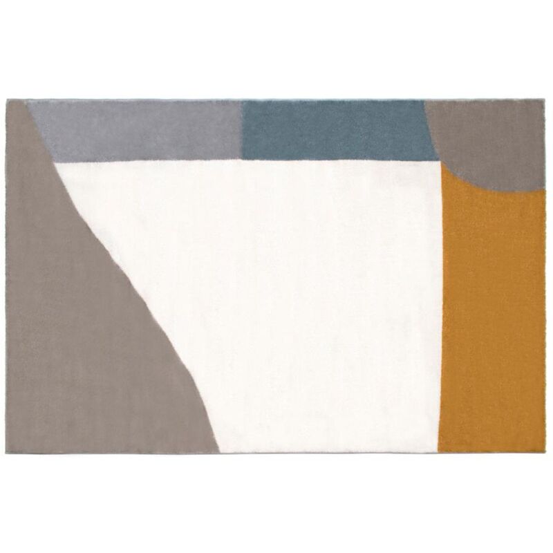 Vente-unique - Tapis scandinave géométrique - 160 x 230 cm - multicolore - saria