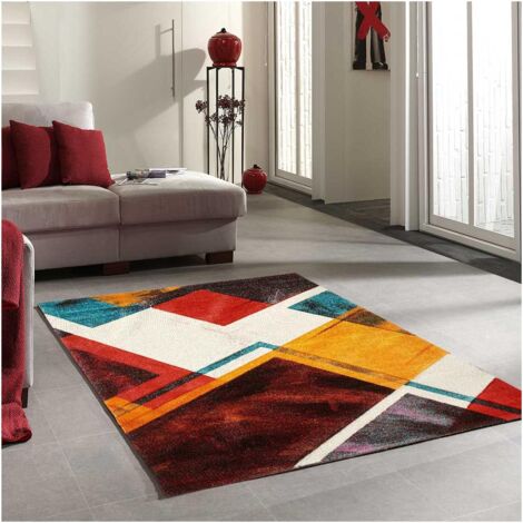 tapis moderne 60x110 cm rectangulaire osla multicolore
